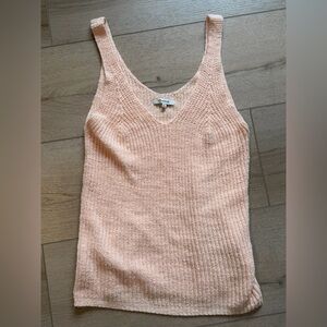 🌶️ Madewell Crochet Knit Peach Tank Top. Size Large
